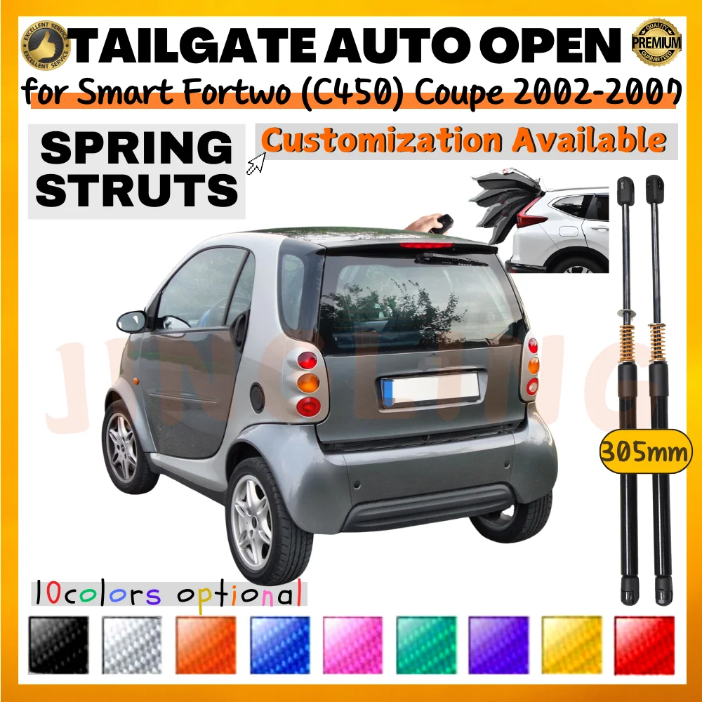 Qty(2) Trunk Struts with Spring for Smart Fortwo (C450) Coupe 2002-2007 305MM Rear Tailgate Boot Lift Supports Shock Absorbers
Qty(2) Trunk Struts with Spring for Smart Fortwo (C450) Coupe 2002-2007 305MM Rear Tailgate Boot Lift Supports Shock Absorbers