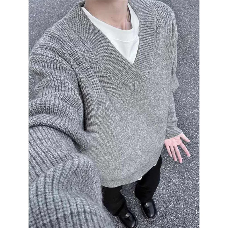 ay Loose Men's Knitted Sweater V-Ne Base Layer irt Lazy Autumn Wear Comfortable Pullover Top for Early Autumn
ay Loose Men's Knitted Sweater V-Ne Base Layer irt Lazy Autumn Wear Comfortable Pullover Top for Early Autumn