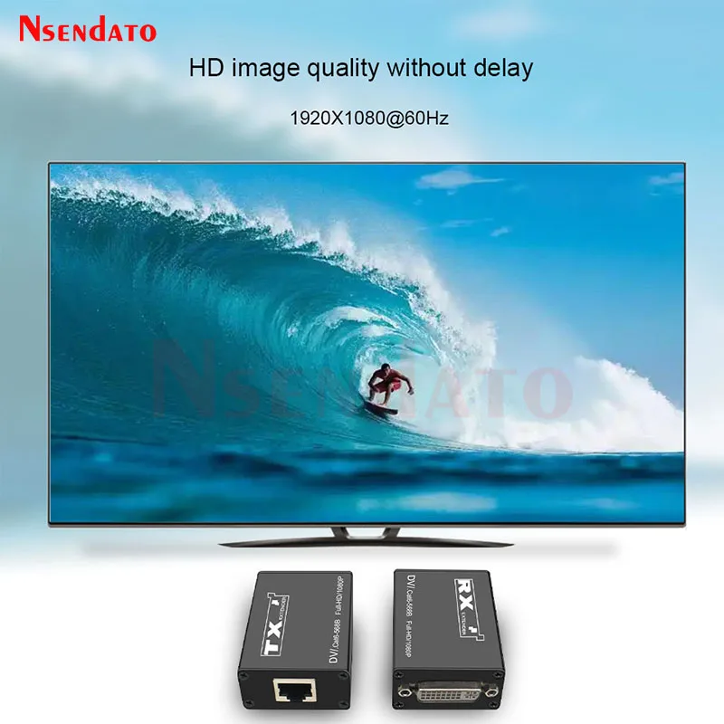 30M DVI Extender Over RJ45 Cat5e/6 165MHz/165Gbps 1080p DVI To RJ45 Ethernet Extender Adapter For DVR/NVR PC Computer Monitor
30M DVI Extender Over RJ45 Cat5e/6 165MHz/165Gbps 1080p DVI To RJ45 Ethernet Extender Adapter For DVR/NVR PC Computer Monitor