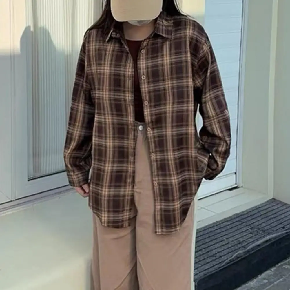 Plaid Print Blouses For Women Button Up Chic Short Sleeves Tuurn-down Neck Vintage Top Outfits Fit Breathable Comfortable Shirt
Plaid Print Blouses For Women Button Up Chic Short Sleeves Tuurn-down Neck Vintage Top Outfits Fit Breathable Comfortable Shirt