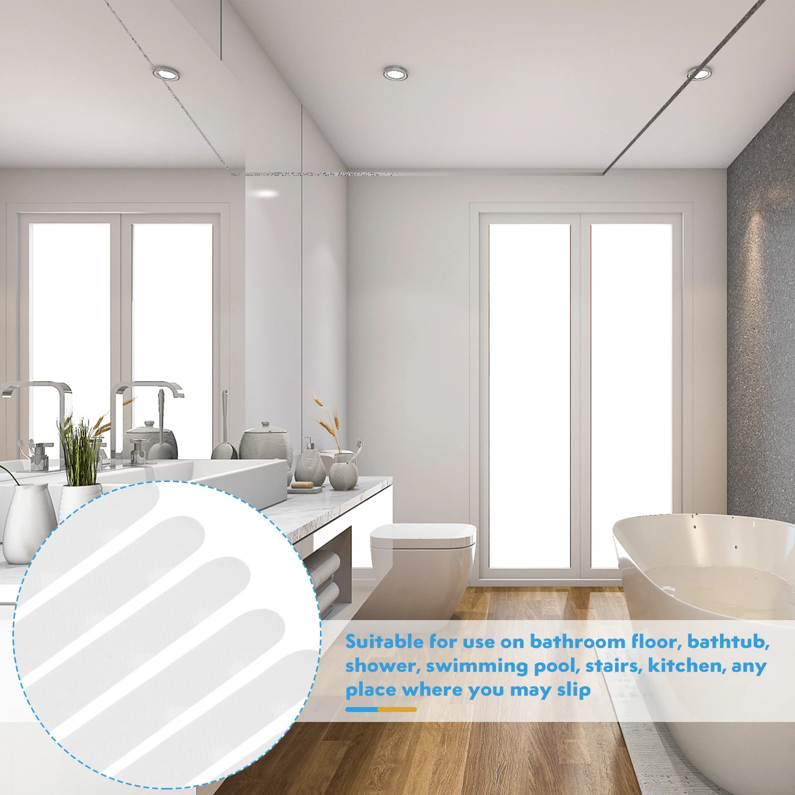 30Pcs Anti-Slip Strips Transparent Bath Safety Stickers 2cmx20cm Non Slip Treads for Shower Bathtub Stairs Floors Waterproof
30Pcs Anti-Slip Strips Transparent Bath Safety Stickers 2cmx20cm Non Slip Treads for Shower Bathtub Stairs Floors Waterproof