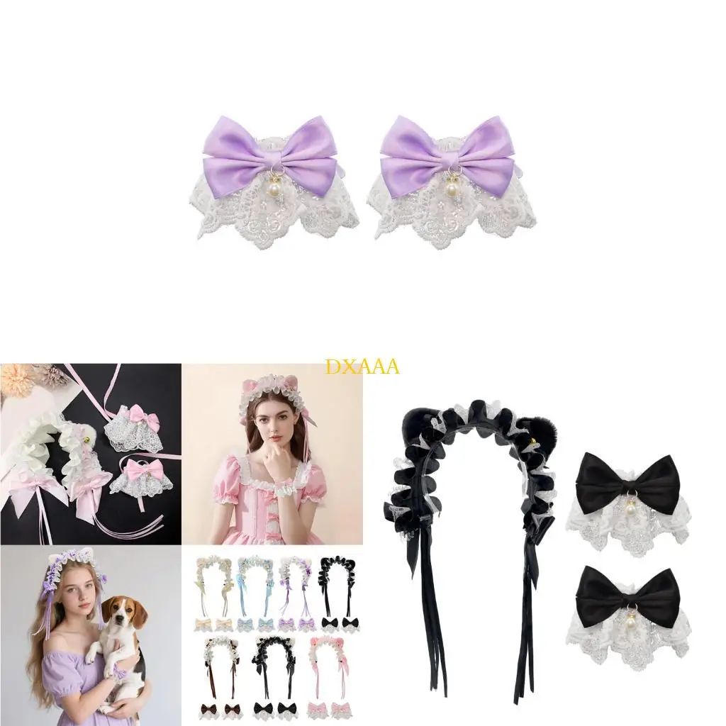 DXAA Adjustable Cats Ear Headpiece Delicate Lace Bows Charm And Bells Accessory
DXAA Adjustable Cats Ear Headpiece Delicate Lace Bows Charm And Bells Accessory