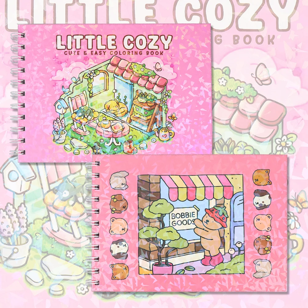 2pcs Pink Bobbie Goods Coloring Book, Coloring Book of Cute Creature Scenes - Simple and cute design to relax you
2pcs Pink Bobbie Goods Coloring Book, Coloring Book of Cute Creature Scenes - Simple and cute design to relax you