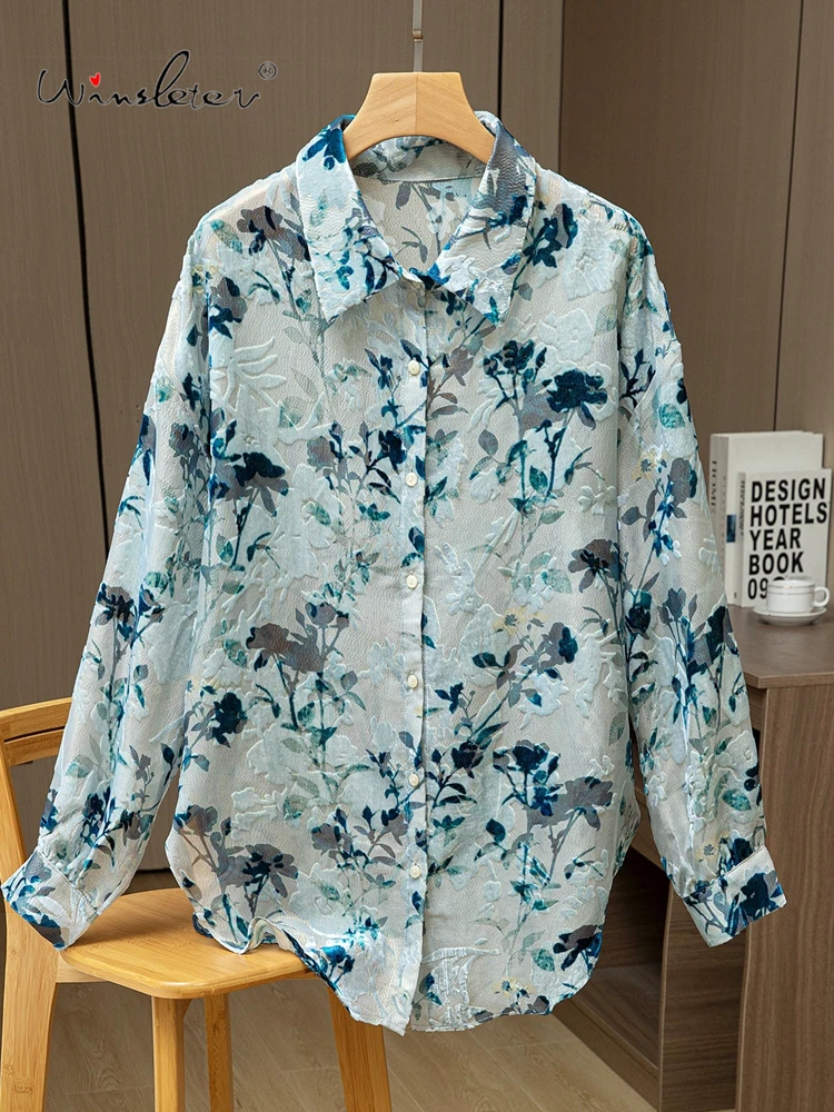 Winsleter-62.6% Silk Elegant Velvet Shirt, Turn-down Collar Floral, Women Retro Temperament Loose Blouse, 2025 Autumn T5O539CC
Winsleter-62.6% Silk Elegant Velvet Shirt, Turn-down Collar Floral, Women Retro Temperament Loose Blouse, 2025 Autumn T5O539CC
