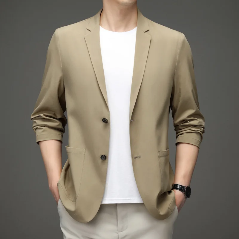 HOO 2023 Men's Summer New Double Buckle Suit Jacket Youth Casual Slim Sun Protection Thin blazer
HOO 2023 Men's Summer New Double Buckle Suit Jacket Youth Casual Slim Sun Protection Thin blazer