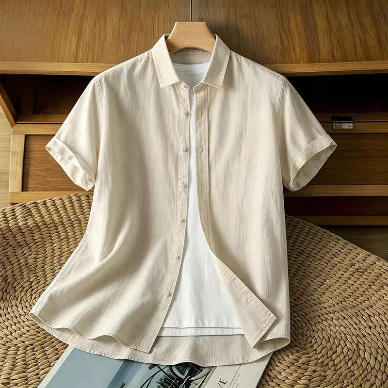 Linen Cotton Blend Men's Short Sleeve Shirt Summer Thin Loose Fit Casual Style Breathable Comfortable Lightweight Shirt
Linen Cotton Blend Men's Short Sleeve Shirt Summer Thin Loose Fit Casual Style Breathable Comfortable Lightweight Shirt