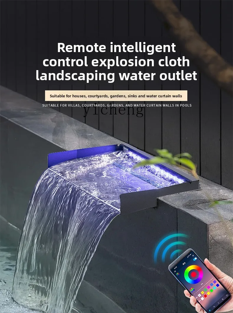 Curtain wall fish pond rockery landscaping slow flow water stainless steel waterfall water outlet courtyard water
Curtain wall fish pond rockery landscaping slow flow water stainless steel waterfall water outlet courtyard water