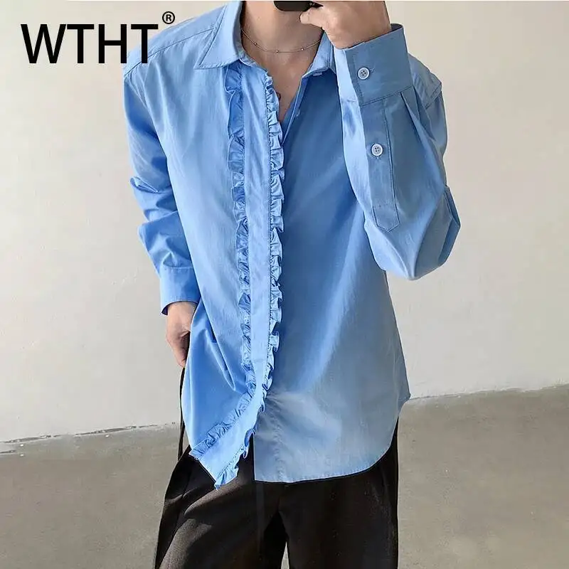 WTHT Fashion Men's Solid Color Patchwork Ruffles Edge Shirts Trendy Turn Down Collar Single Breasted Top Male 2026 Summer 2A3034
WTHT Fashion Men's Solid Color Patchwork Ruffles Edge Shirts Trendy Turn Down Collar Single Breasted Top Male 2026 Summer 2A3034