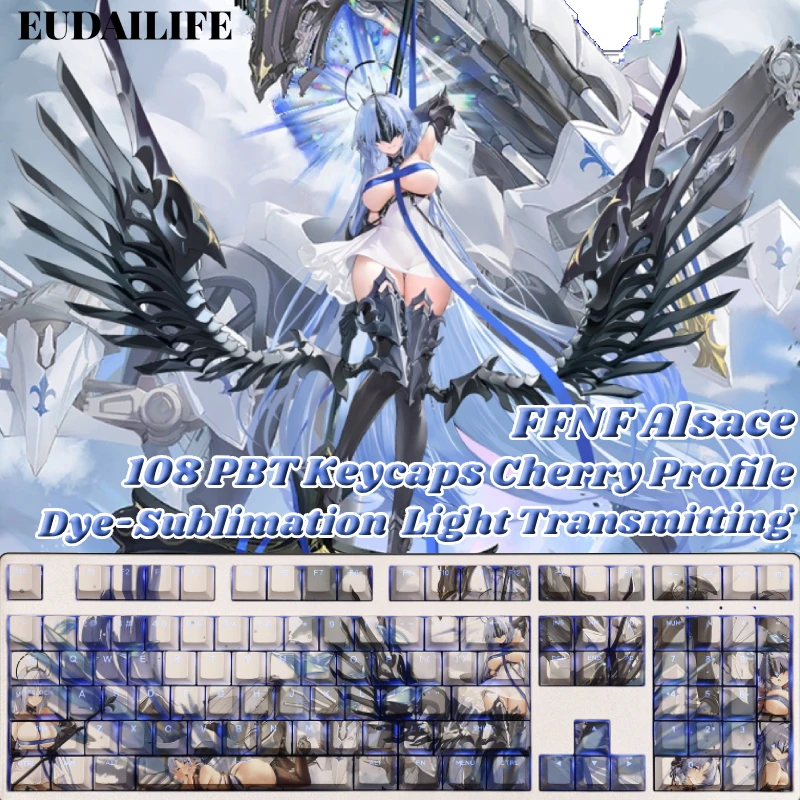 FFNF Alsace 108 Key Cap Azur Lane Key Cover PBT DYE Sublimation Cherry MX Cross Axis Switch Keycaps Mechanical Keyboard Gift
FFNF Alsace 108 Key Cap Azur Lane Key Cover PBT DYE Sublimation Cherry MX Cross Axis Switch Keycaps Mechanical Keyboard Gift