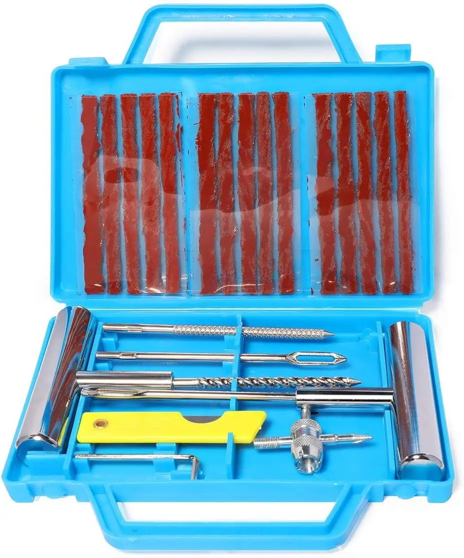 22pcs Tire Repair Kit for Car, Motorcycle, Truck, ATV, Tractor, Camper, SUV - Heavy Duty Tools
22pcs Tire Repair Kit for Car, Motorcycle, Truck, ATV, Tractor, Camper, SUV - Heavy Duty Tools