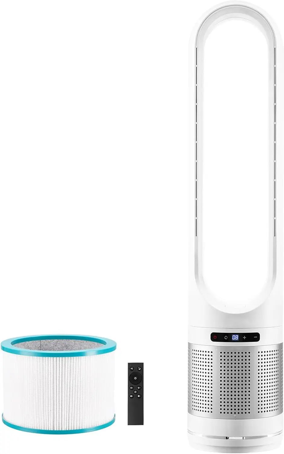 Tower Fan Bladeless, 15.4ft/s Velocity Floor Fan that Blows Cold Air, 80° Oscillating 8-Speed Fans, 8H Timer, Standing Fans with
Tower Fan Bladeless, 15.4ft/s Velocity Floor Fan that Blows Cold Air, 80° Oscillating 8-Speed Fans, 8H Timer, Standing Fans with