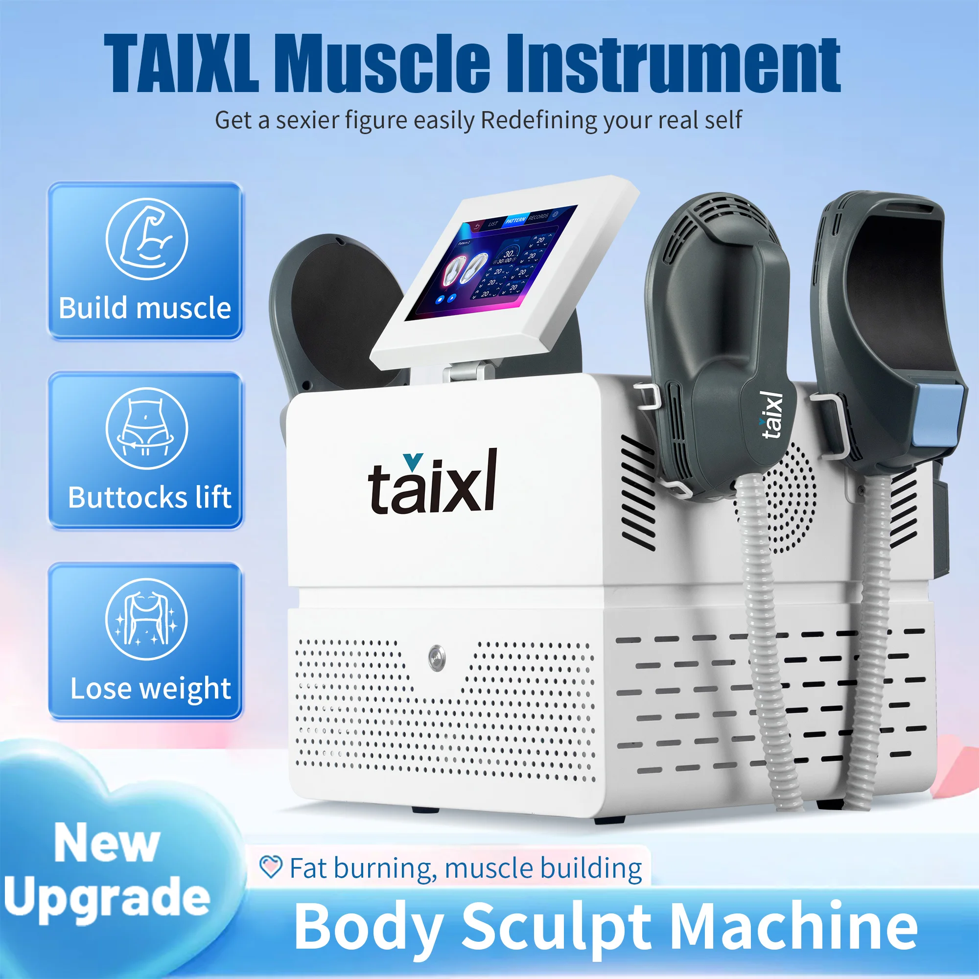 Upgrade NEO EMS Sculpt Machine Nova 6500W RF Body Sculpting Slimming Hi-emt Muscle Electromagnetic Stimulation Fat Salon
Upgrade NEO EMS Sculpt Machine Nova 6500W RF Body Sculpting Slimming Hi-emt Muscle Electromagnetic Stimulation Fat Salon