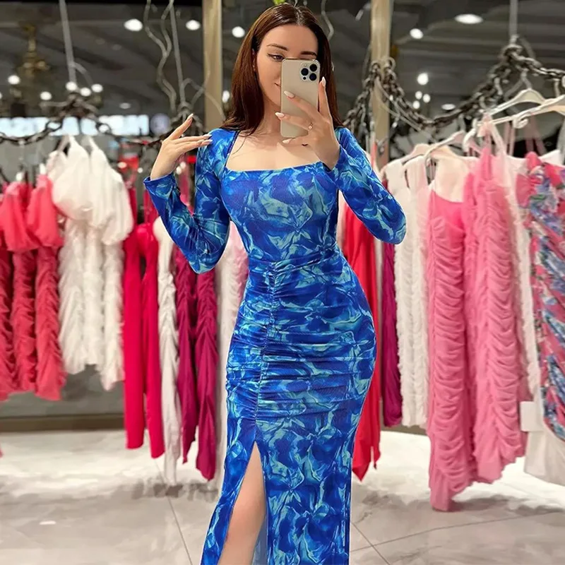 Tie Dye Square Collar Long Sleeve Backless Lace Up Slit Sexy Maxi Prom Dress Fall Elegant Slim Party Birthday Outfit
Tie Dye Square Collar Long Sleeve Backless Lace Up Slit Sexy Maxi Prom Dress Fall Elegant Slim Party Birthday Outfit