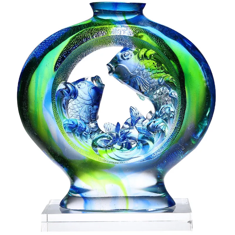 Fish to run Glazed art ornaments Living room TV cabinet Office wine cabinet decorations
Fish to run Glazed art ornaments Living room TV cabinet Office wine cabinet decorations