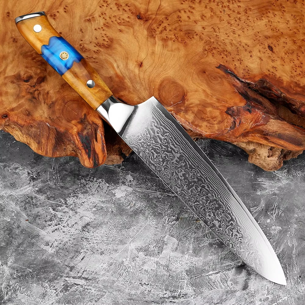 Нож шеф-повара ручной работы премиум-класса Японский 67-слойный нож из дамасской стали 8 дюймов Нож шеф-повара Кухонный нож для резки и приготовления пищи в отеле
Нож шеф-повара ручной работы премиум-класса Японский 67-слойный нож из дамасской стали 8 дюймов Нож шеф-повара Кухонный нож для резки и приготовления пищи в отеле