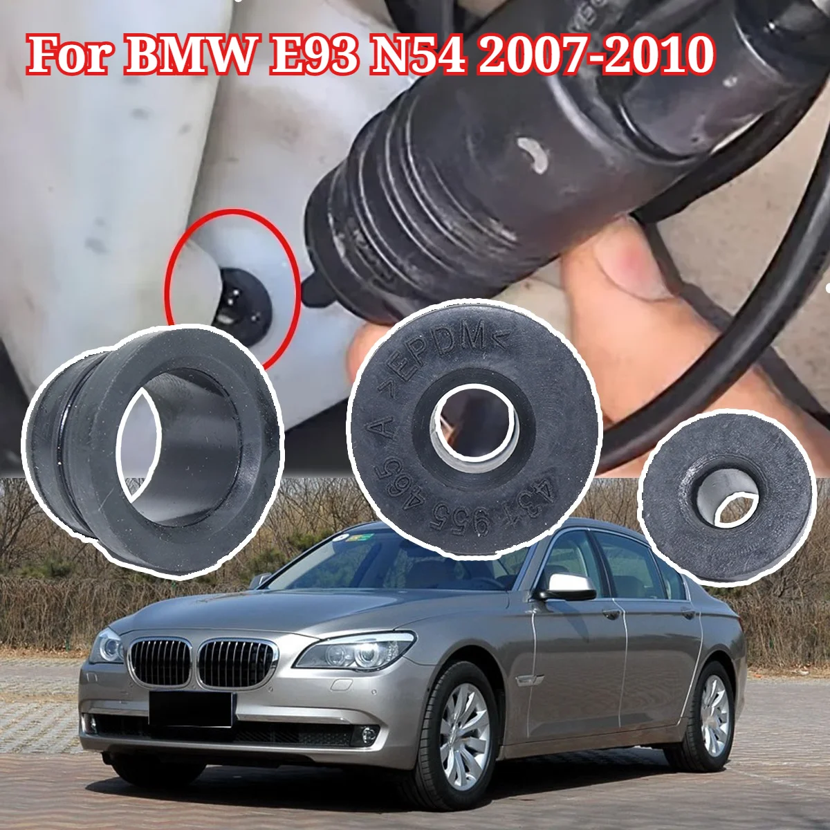 3pcs For BMW E93 N54 2007-2010 Washer Pump Grommets Windscreen Windshield Headlight Rubber Seal Gasket Reservoir Water Bottle
3pcs For BMW E93 N54 2007-2010 Washer Pump Grommets Windscreen Windshield Headlight Rubber Seal Gasket Reservoir Water Bottle