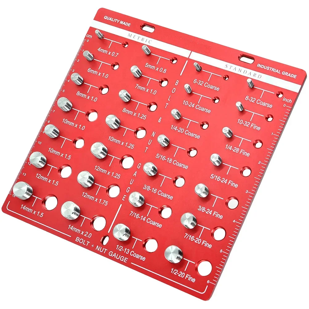 Portable 28 Sizes Thread Measurement Tool for Nuts and Bolts Constructed from Aluminum Alloy for Long Lasting Use
Portable 28 Sizes Thread Measurement Tool for Nuts and Bolts Constructed from Aluminum Alloy for Long Lasting Use
