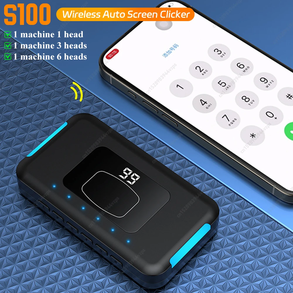 Auto Clicking Device Bluetooth-Compatible Mute Clicking Simulator Clicker Tapper for All Smart Phone for Live Stream Play Game