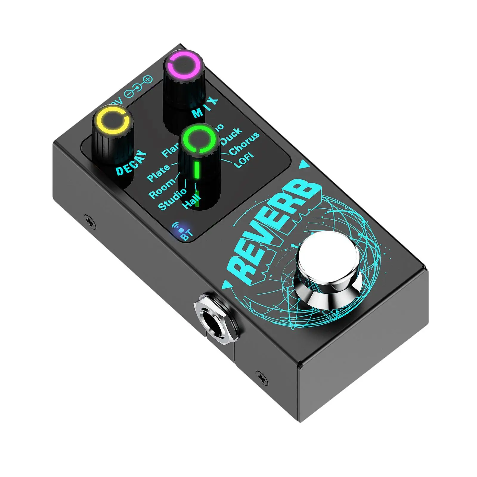 Guitar Reverb Effect Pedal 9 Reverb Types Reverb Guitar Effect Pedal for Concert Travel Recording Performing Electric Guitar
Guitar Reverb Effect Pedal 9 Reverb Types Reverb Guitar Effect Pedal for Concert Travel Recording Performing Electric Guitar