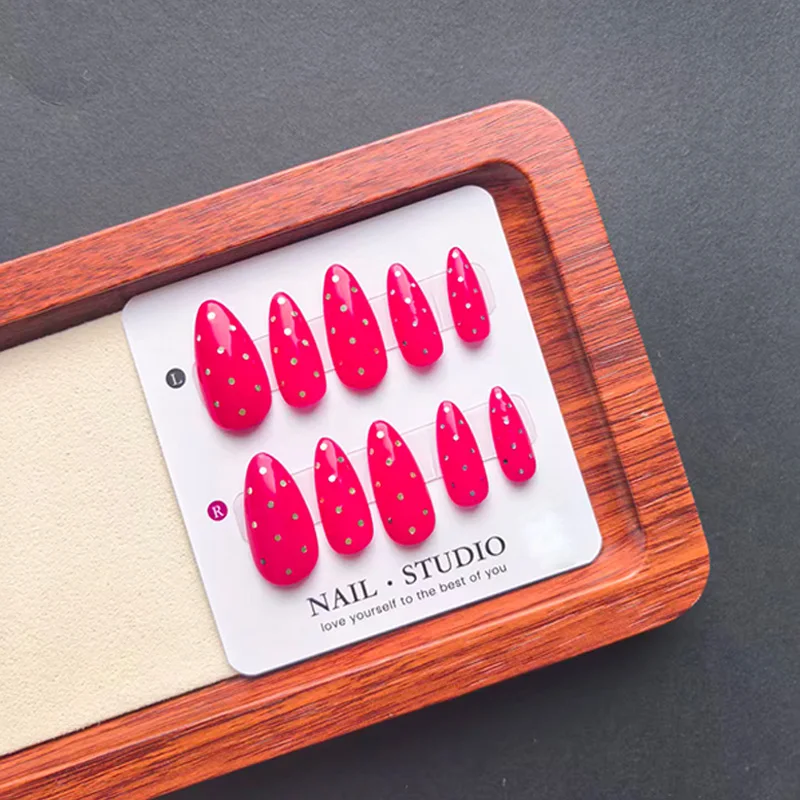 10 pcs Handmade Press on Nails-Almond - Cherry Red Polka Dot
10 pcs Handmade Press on Nails-Almond - Cherry Red Polka Dot