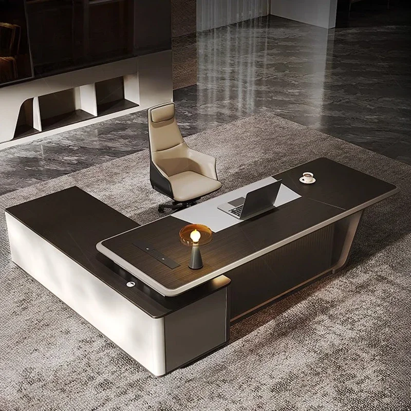 High Quality Light LuxuryOffice Desk Boss L Shaped Work Manager Computer Desks Executive Shelf Escritorio Oficina Furniture
High Quality Light LuxuryOffice Desk Boss L Shaped Work Manager Computer Desks Executive Shelf Escritorio Oficina Furniture
