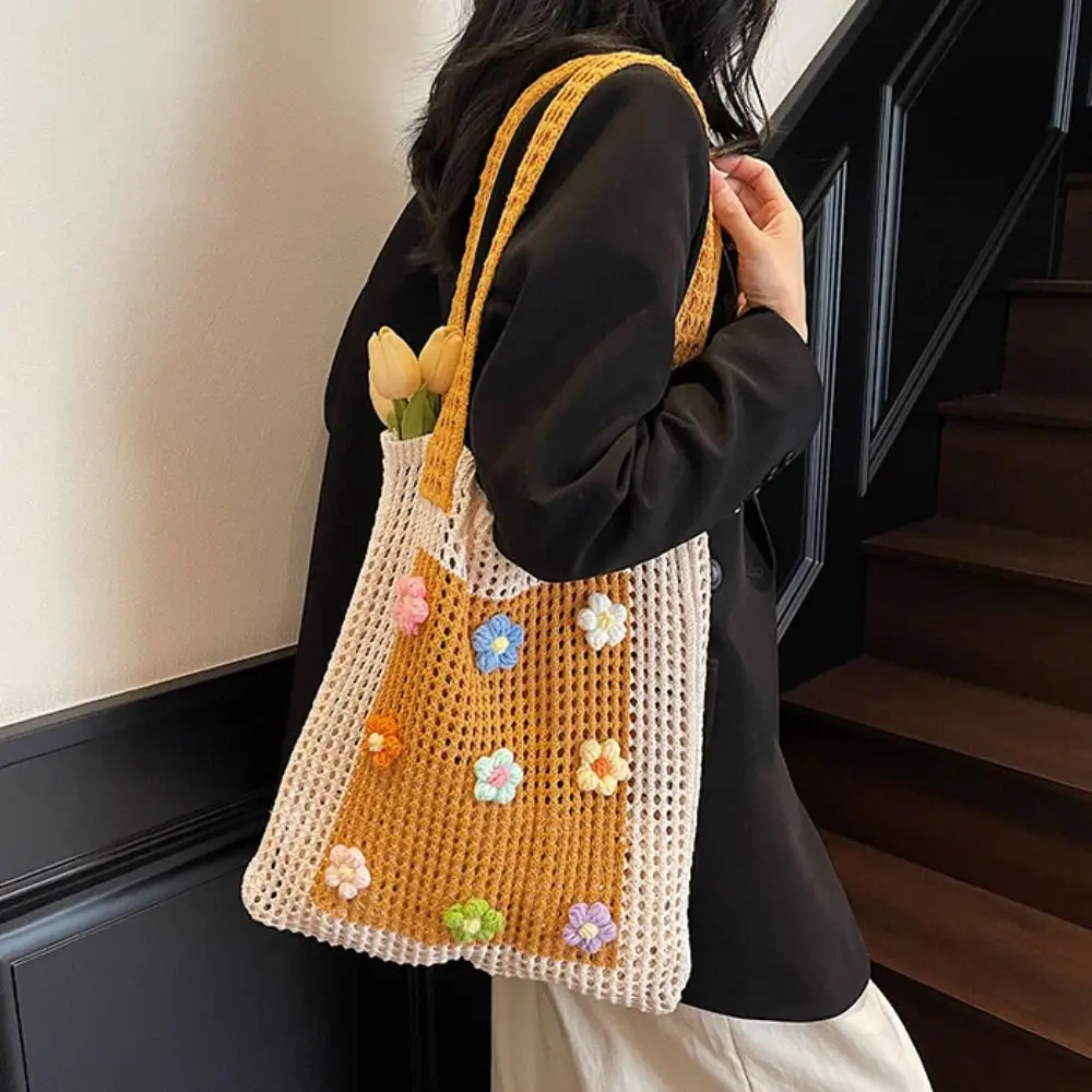 Hollow Out Flower Thread Woven Bag Beach Handbag Tote Bag Beach Bag Large Capacity Bohemian Style Hollow Shoulder Bag Streetwear
Hollow Out Flower Thread Woven Bag Beach Handbag Tote Bag Beach Bag Large Capacity Bohemian Style Hollow Shoulder Bag Streetwear