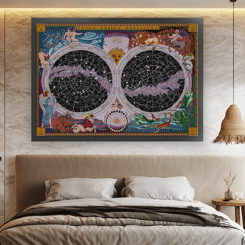 Full Embroidery cotton Thread 14CT Printed Night Sky Map Cross Stitch73x54cm
Full Embroidery cotton Thread 14CT Printed Night Sky Map Cross Stitch73x54cm