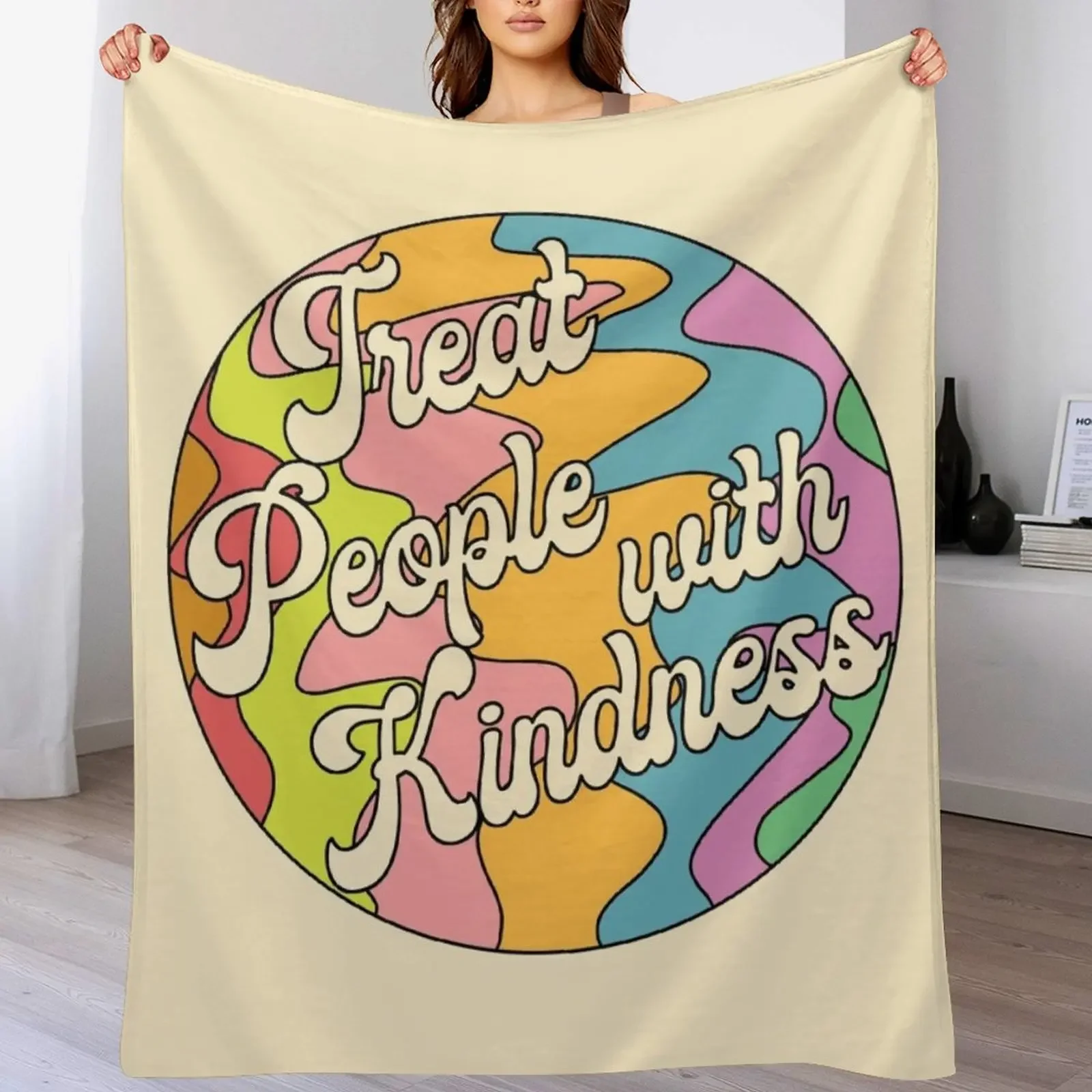 Groovy Treat 'Em With Kindness Design Throw Blanket Anti Shedding Soft Fuzzy Blanket for Home
Groovy Treat 'Em With Kindness Design Throw Blanket Anti Shedding Soft Fuzzy Blanket for Home