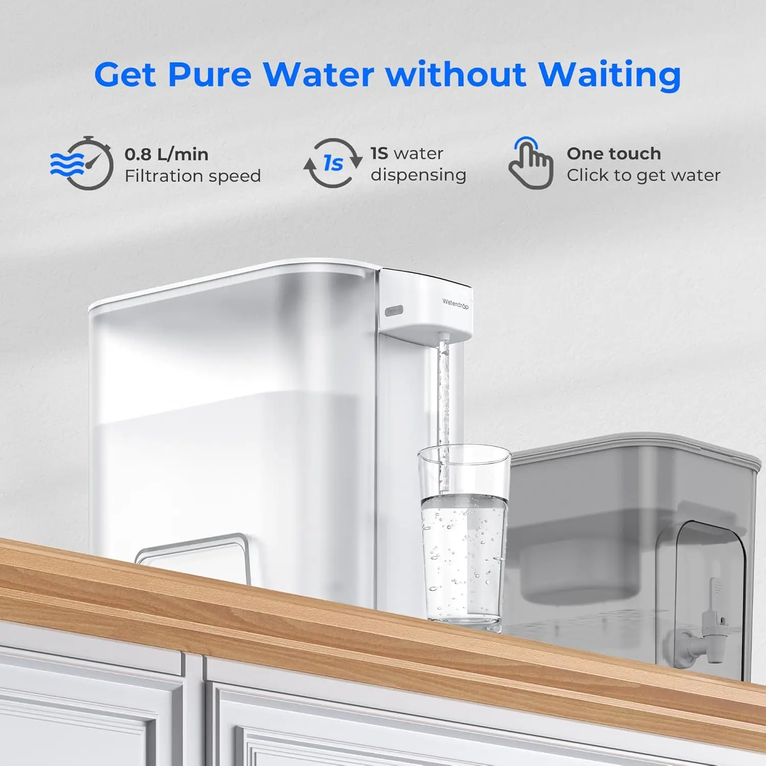 Электрический диспенсер для воды Waterdrop ED04W-L Mega с фильтром, большой объем (27 чашек, 200 галлонов), перезаряжаемая система мгновенной очистки (восстановленный)
Электрический диспенсер для воды Waterdrop ED04W-L Mega с фильтром, большой объем (27 чашек, 200 галлонов), перезаряжаемая система мгновенной очистки (восстановленный)