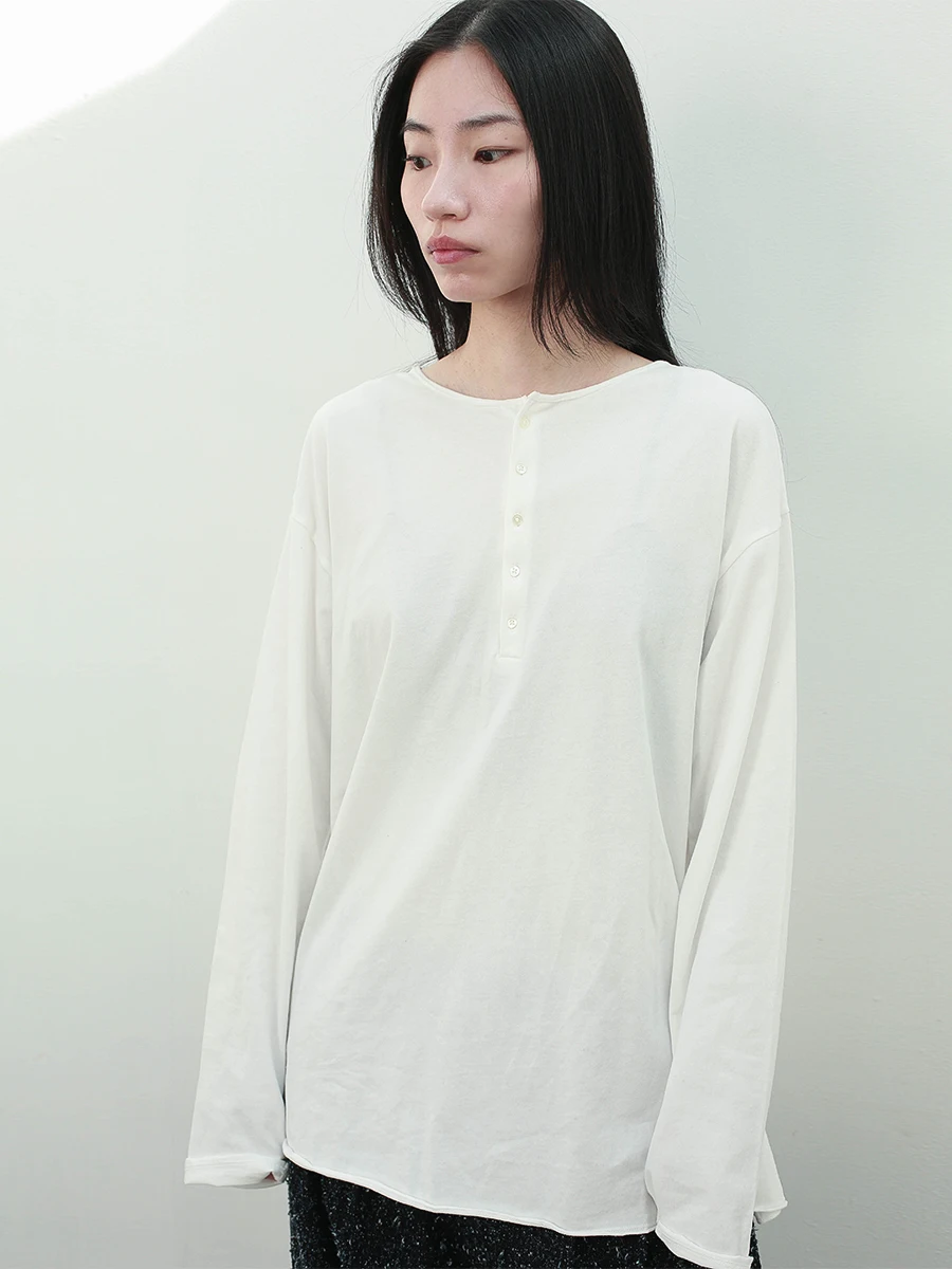 Женская летняя футболка с длинным рукавом, свободного кроя, из 100% хлопка, с ворсистой поверхностью, с воротником хенли, повседневная
Женская летняя футболка с длинным рукавом, свободного кроя, из 100% хлопка, с ворсистой поверхностью, с воротником хенли, повседневная