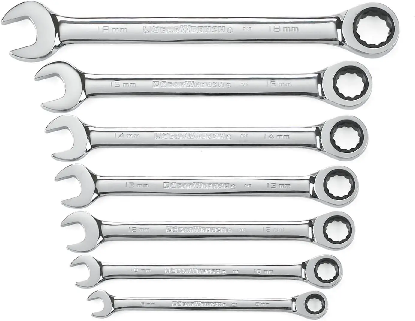 7-Piece Metric Ratcheting Combination Wrench Set with 12-Point Design for Tight Spaces
7-Piece Metric Ratcheting Combination Wrench Set with 12-Point Design for Tight Spaces