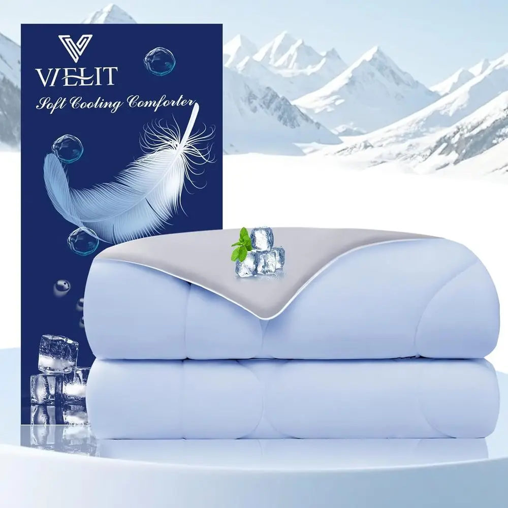Cooling Comorter or Hot Sleepers and Night Sweats, Luxury Lightweight Summer Comorter, Sot Breathable Cooling Blankets,Q-Max 0.4
Cooling Comorter or Hot Sleepers and Night Sweats, Luxury Lightweight Summer Comorter, Sot Breathable Cooling Blankets,Q-Max 0.4