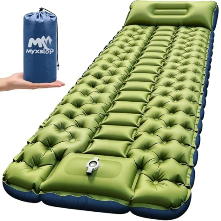 Camping Sleeping Pad Ultralight Inflatable Camping Mat with Pillow Built-in Foot Pump Sleeping Mat Compact Camping Pad Gear for
Camping Sleeping Pad Ultralight Inflatable Camping Mat with Pillow Built-in Foot Pump Sleeping Mat Compact Camping Pad Gear for