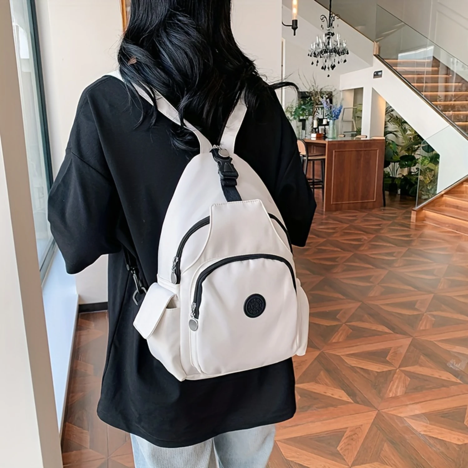 Unisex Nylon Backpack, Multifunctional Fashion Casual Travel Sling Bag, Large Capacity Adjustable Crossbody Chest Bag For Men &
Unisex Nylon Backpack, Multifunctional Fashion Casual Travel Sling Bag, Large Capacity Adjustable Crossbody Chest Bag For Men &