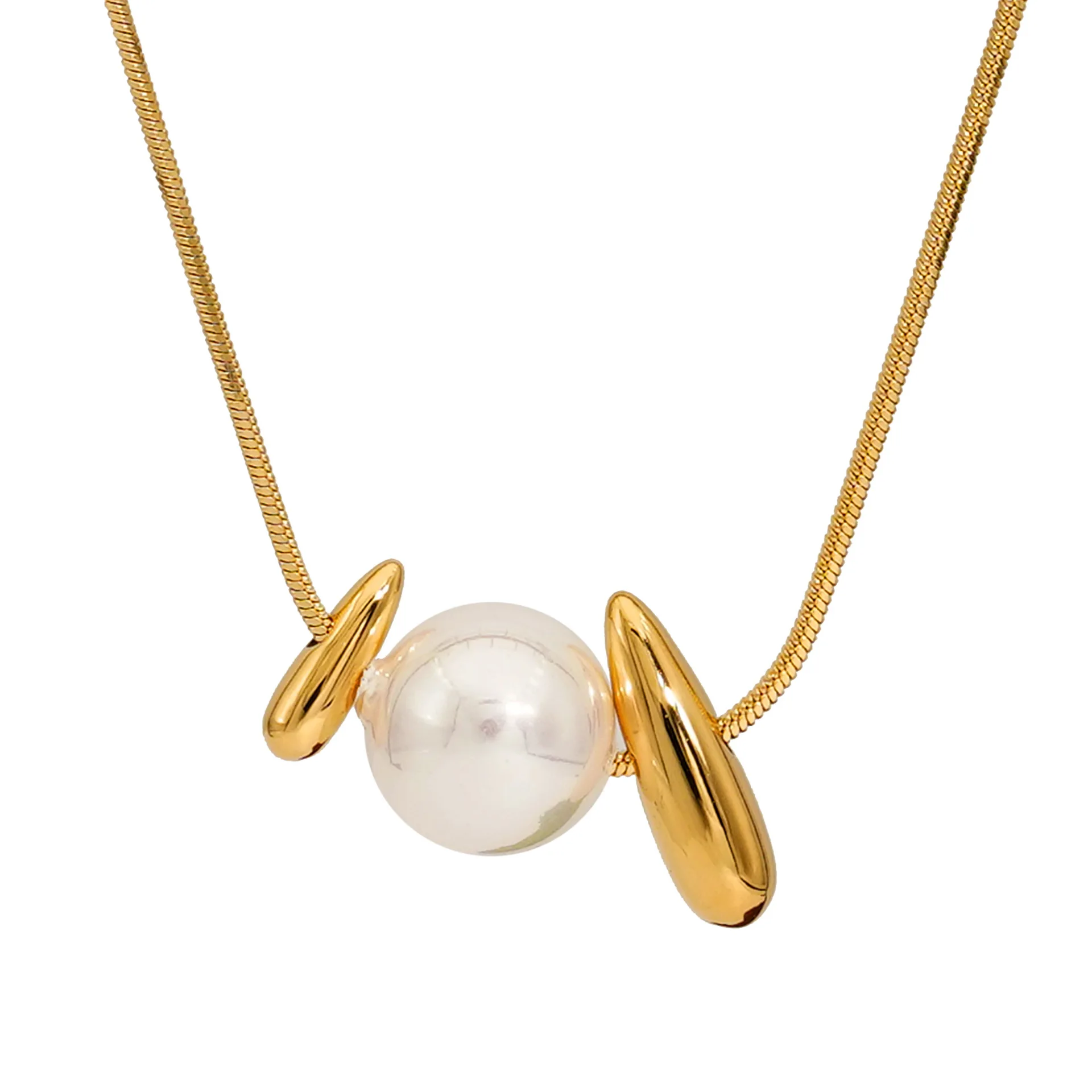 Kitykiss Geometric Luxury European Women's Pearl Necklace, Long Stainless Steel, Minimalist Design, Versatile Jewelry
Kitykiss Geometric Luxury European Women's Pearl Necklace, Long Stainless Steel, Minimalist Design, Versatile Jewelry