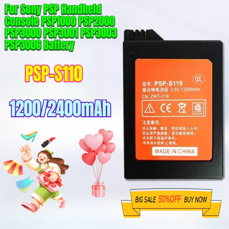 For PSP-S110 Game Console Battery for Sony PSP Handheld Console PSP1000 PSP2000 PSP3000 PSP3001 PSP3003 PSP3006 Battery
For PSP-S110 Game Console Battery for Sony PSP Handheld Console PSP1000 PSP2000 PSP3000 PSP3001 PSP3003 PSP3006 Battery