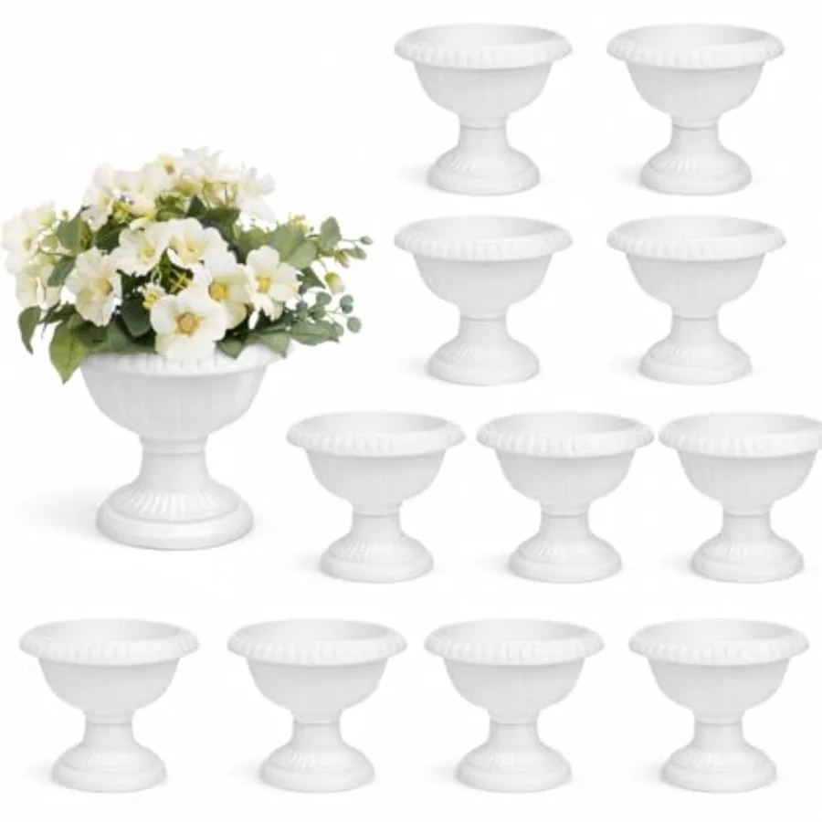 12 Pcs Small Plastic Urn Planter, Mini Roman Pot Pedestal Planters for Wedding Centerpieces, Vintage Decorative Flowerpot for T
12 Pcs Small Plastic Urn Planter, Mini Roman Pot Pedestal Planters for Wedding Centerpieces, Vintage Decorative Flowerpot for T