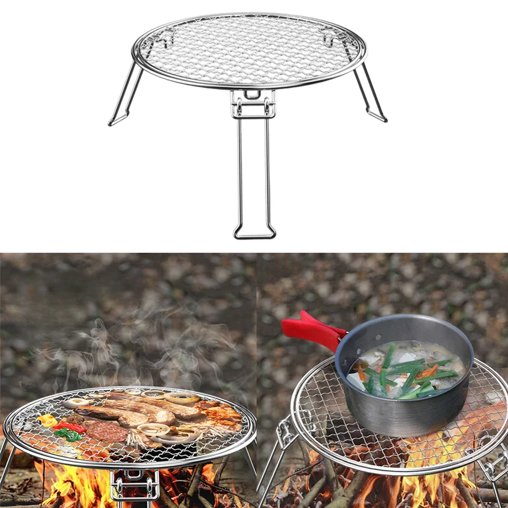 1pc Camping Baking Tray Stainless-Steel Foldable 3-Leg Circular Barbecue Grill Plate Outdoor Cooking BBQ Grill Accessories
1pc Camping Baking Tray Stainless-Steel Foldable 3-Leg Circular Barbecue Grill Plate Outdoor Cooking BBQ Grill Accessories