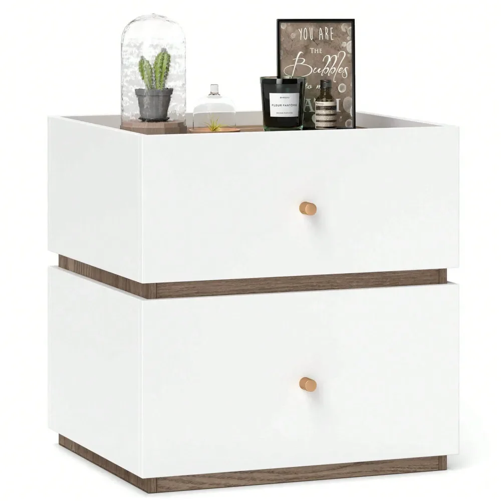 1 2 PCS 2Drawer Nightstand Modern Bedside Table With Storag Raised Edge For Living Room
1 2 PCS 2Drawer Nightstand Modern Bedside Table With Storag Raised Edge For Living Room