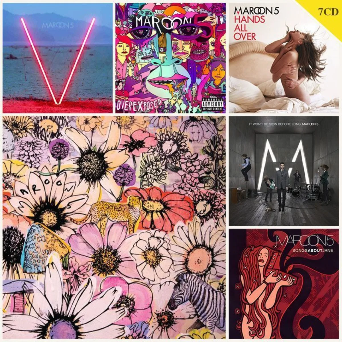 Maroon 5 Complete Studio Albums Collection - Ultimate Iconic Pop Funk Rock Masterpiece | Limited Edition 7CD Set
Maroon 5 Complete Studio Albums Collection - Ultimate Iconic Pop Funk Rock Masterpiece | Limited Edition 7CD Set