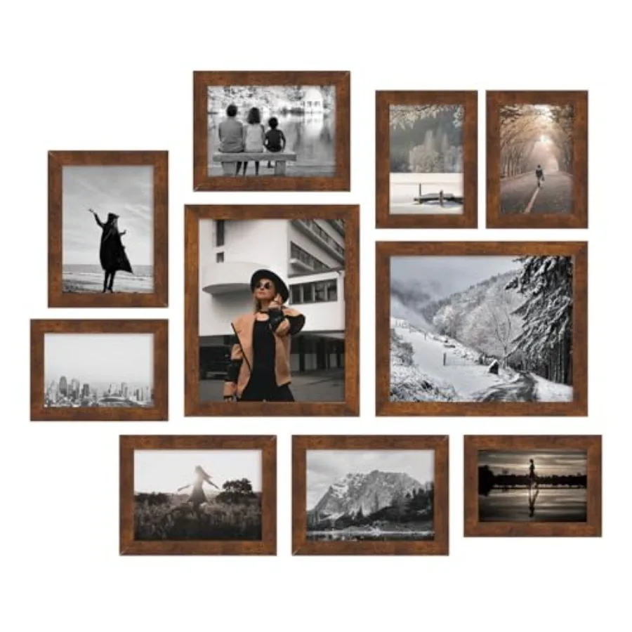 Collage Picture Frames Set of 10 Wall Decor for Mounting or Tabletop Display Family Photo Gallery Frame Set - Multi Sizes Inclu
Collage Picture Frames Set of 10 Wall Decor for Mounting or Tabletop Display Family Photo Gallery Frame Set - Multi Sizes Inclu