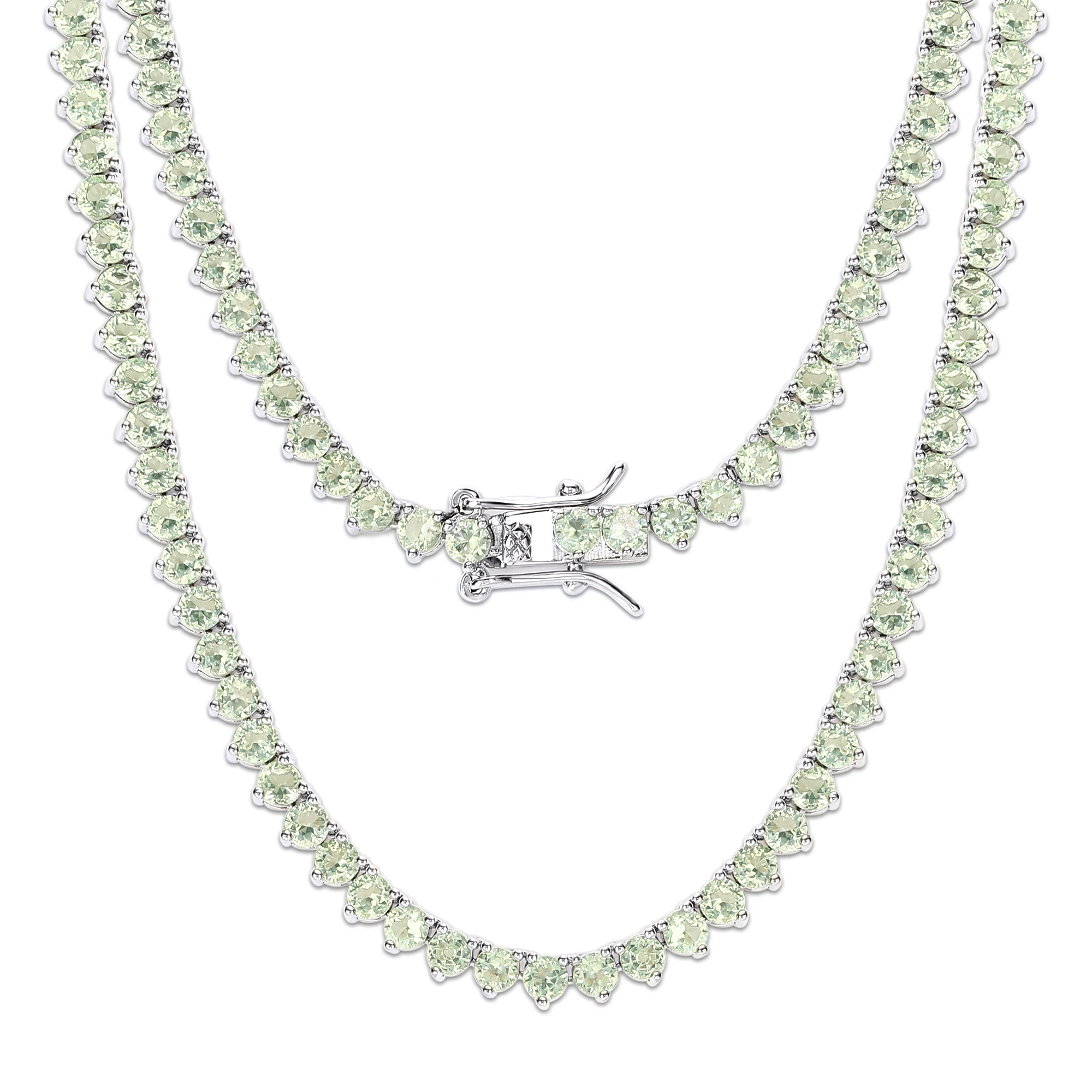Round Shape 3mm Apple Green Prong Setting 3claws Hip-Hop Women Tennis Double Stone Necklace
Round Shape 3mm Apple Green Prong Setting 3claws Hip-Hop Women Tennis Double Stone Necklace