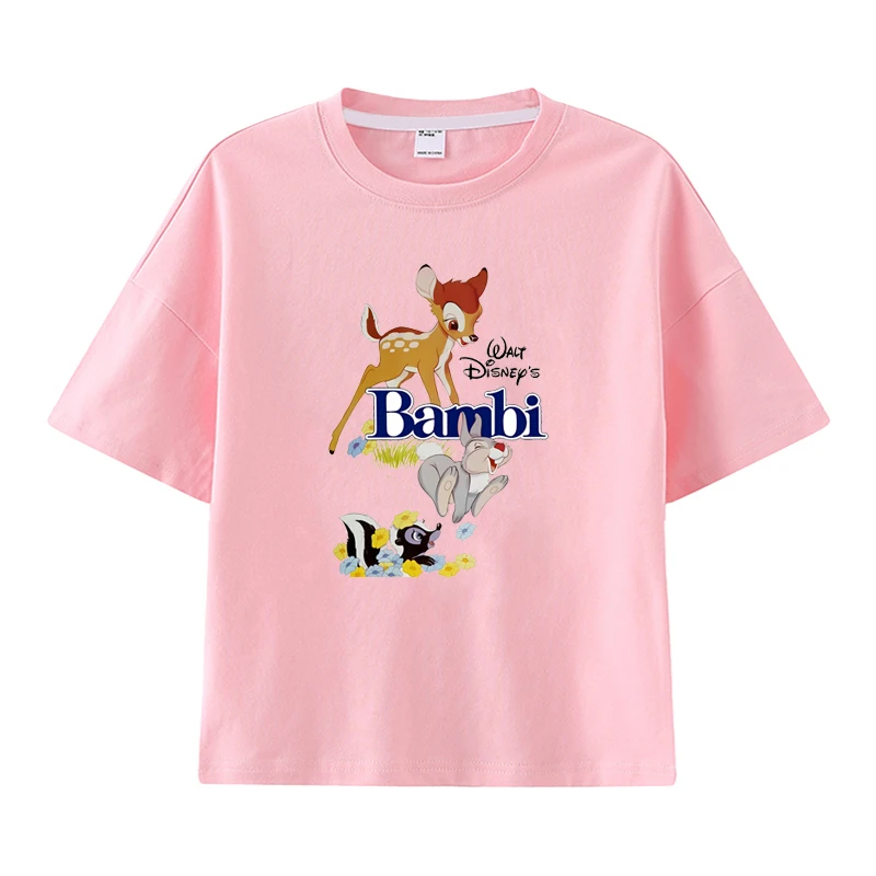 Летняя футболка с короткими рукавами из 100% хлопка с рисунком «Маленький олень Бэмби» Disney's Little Deer Bambi — детская одежда для мальчиков и девочек Bambi
Летняя футболка с короткими рукавами из 100% хлопка с рисунком «Маленький олень Бэмби» Disney's Little Deer Bambi — детская одежда для мальчиков и девочек Bambi