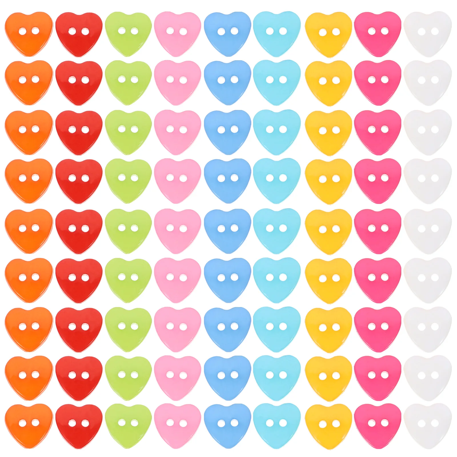 100 Pcs Heart Shaped Plastic Buttons Mixed Color Fastener for Crafts Clothes Sewing DIY Materials Fashion Accessories Embroidery
100 Pcs Heart Shaped Plastic Buttons Mixed Color Fastener for Crafts Clothes Sewing DIY Materials Fashion Accessories Embroidery