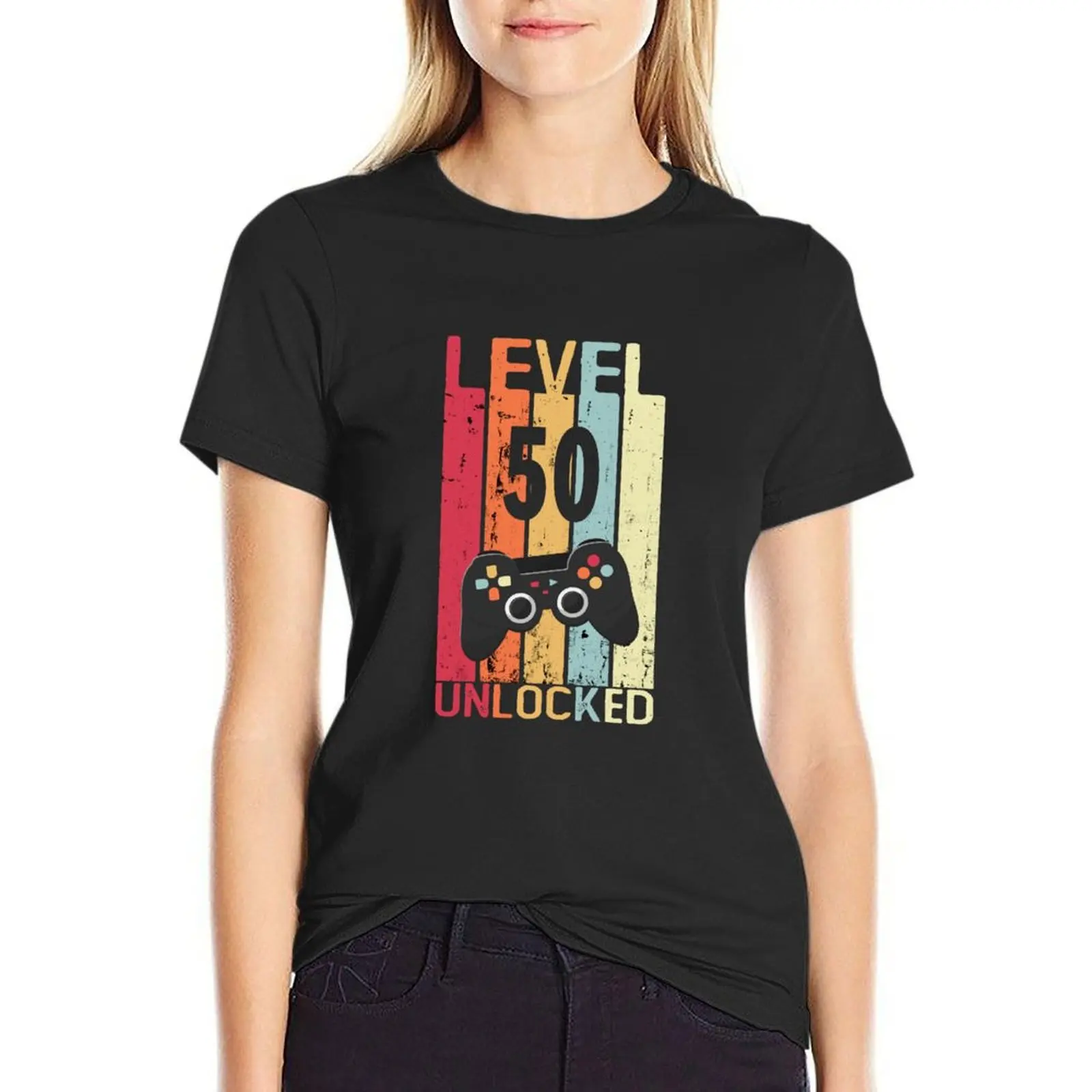 Level 50 unlocked T-Shirt summer top cute tops female workout t shirts for Women
Level 50 unlocked T-Shirt summer top cute tops female workout t shirts for Women