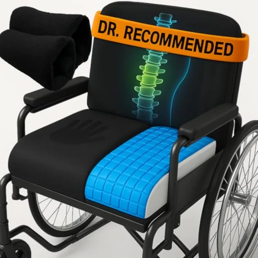 Wheelchair n for Pressure Relief - 4-Piece Set 18"x16" Anti-Slip Wheelchair Seat ns, Lumbar Pillow and Wheelchair Armrest Pads
Wheelchair n for Pressure Relief - 4-Piece Set 18"x16" Anti-Slip Wheelchair Seat ns, Lumbar Pillow and Wheelchair Armrest Pads