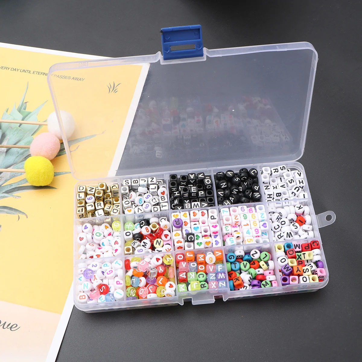 1080Pcs Acrylic Letter Beads Colored Irregular DIY Craft Creative Jewelry Making Beads for Bracelet Necklace Keyring Accessories
1080Pcs Acrylic Letter Beads Colored Irregular DIY Craft Creative Jewelry Making Beads for Bracelet Necklace Keyring Accessories