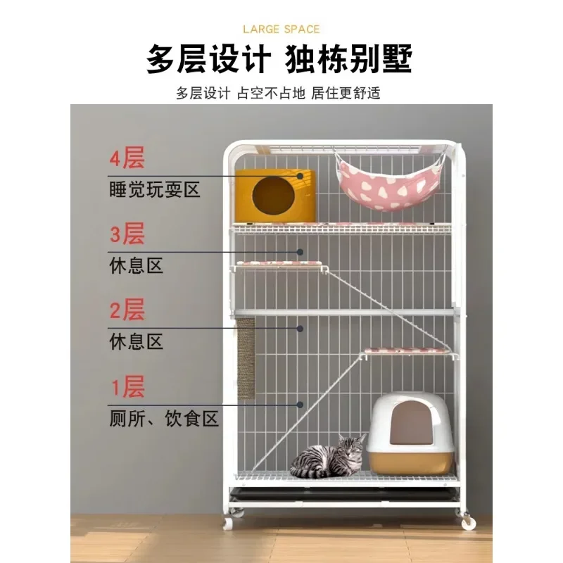 -Cat Cage Home Large Free Space Toilet Integrated Indoor Cattery Castle Nest Cat House Villa
-Cat Cage Home Large Free Space Toilet Integrated Indoor Cattery Castle Nest Cat House Villa