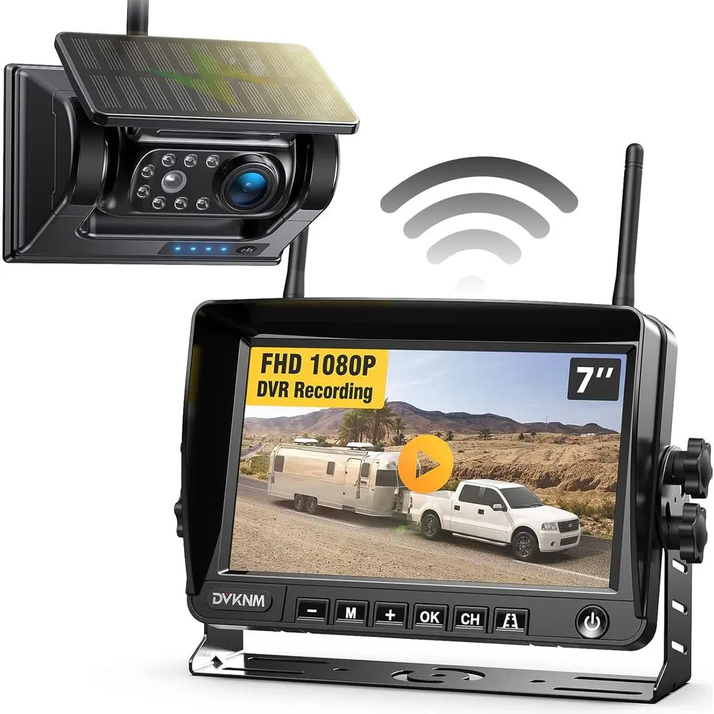 Wireless Backup Camera System with 7 HD 1080P Monitor and Rechargeable Camera for Cars, Trailers, and RVs
Wireless Backup Camera System with 7 HD 1080P Monitor and Rechargeable Camera for Cars, Trailers, and RVs