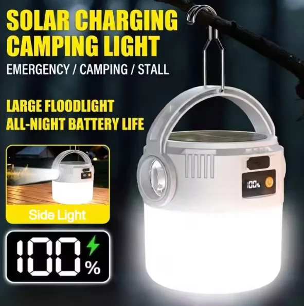 Solar Camping Lantern USB Rechargeable Outdoor Portable Waterproof Emergency Light for Hiking Backpacking Tent Activities
Solar Camping Lantern USB Rechargeable Outdoor Portable Waterproof Emergency Light for Hiking Backpacking Tent Activities